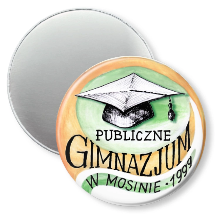 przypinka magnes Publiczne gimnazjum w Mosinie
