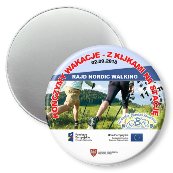 przypinka magnes Rajd nordic walking
