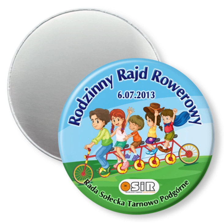 przypinka magnes Rodzinny Rajd Rowerowy 2013