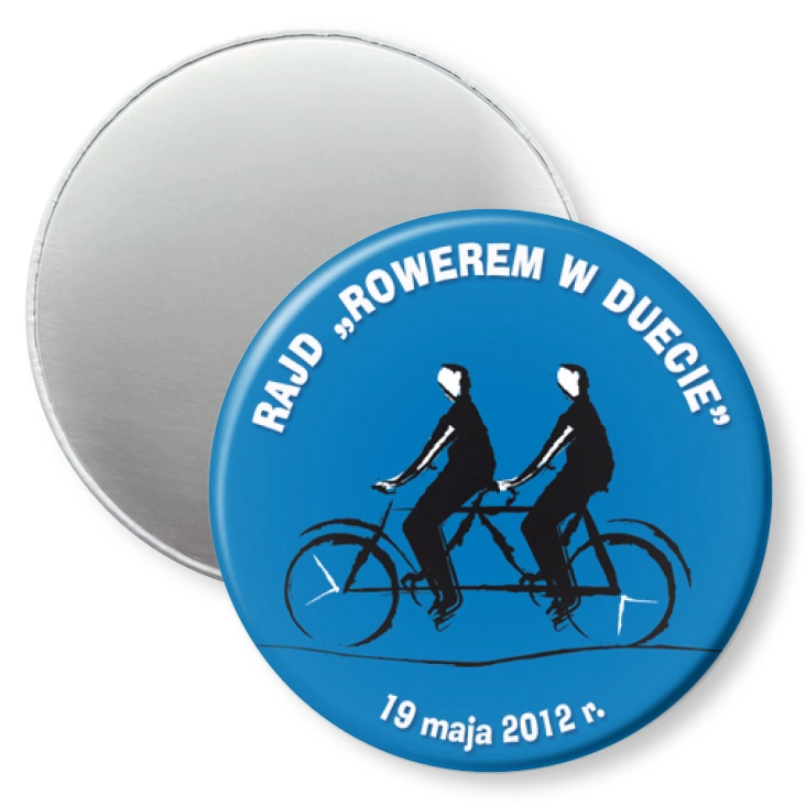 przypinka magnes Rowerem w duecie