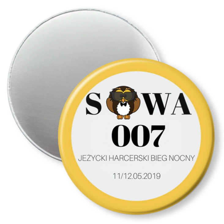 przypinka magnes Sowa 007