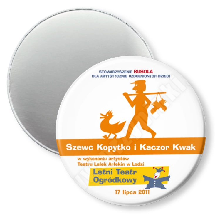 przypinka magnes Szewc Kopytko i Kaczor Kwak