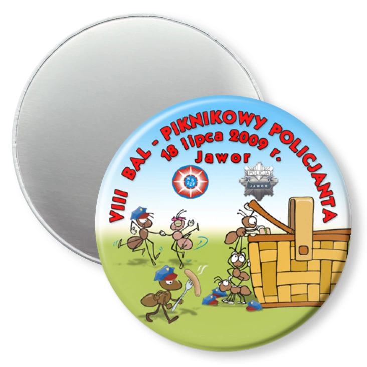 przypinka magnes VIII Bal Piknikowy Policjanta - Jawor 2009