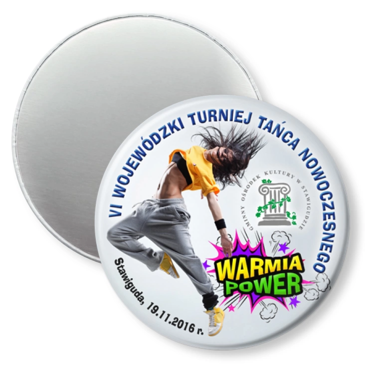 przypinka magnes Warmia Power 2016
