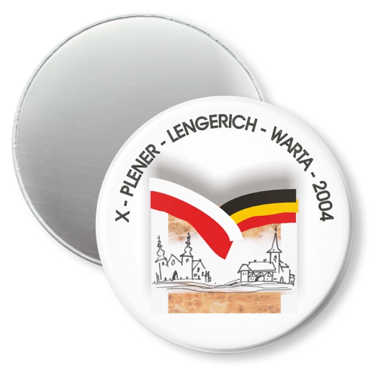 przypinka magnes X - PLENER - LENGERICH - WARTA - 2004