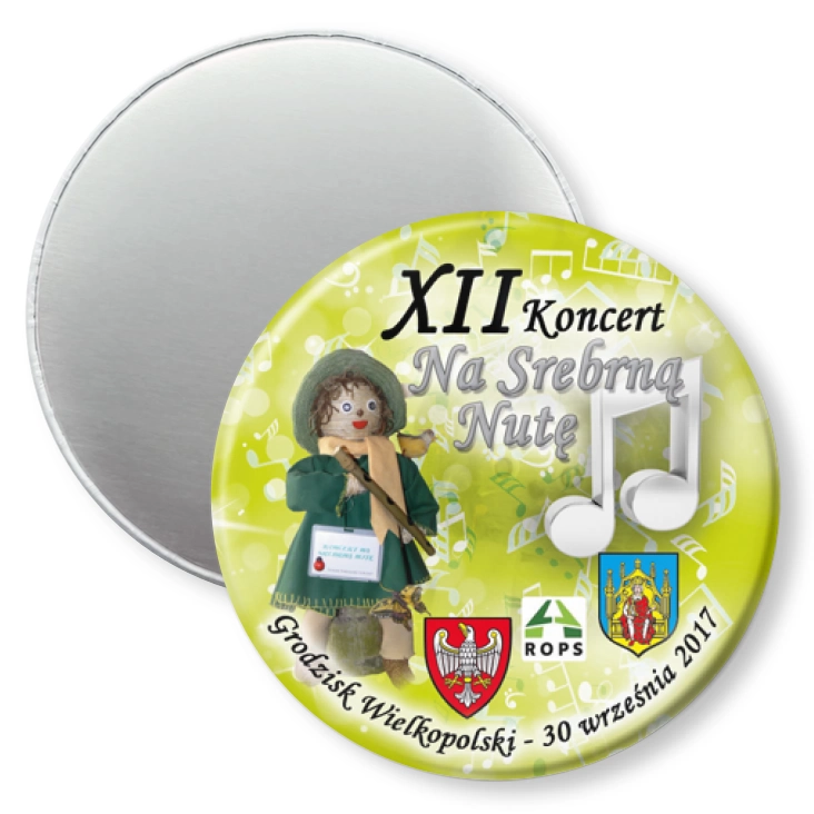 przypinka magnes XII Koncert Na Srebrną Nutę 2017