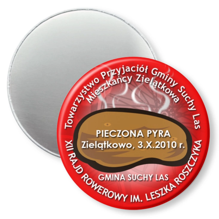 przypinka magnes XII Rajd Rowerowy im. Leszka Roszczyka