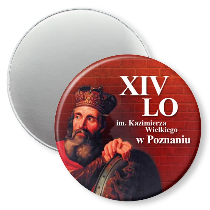 przypinka magnes XIV LO w Poznaniu