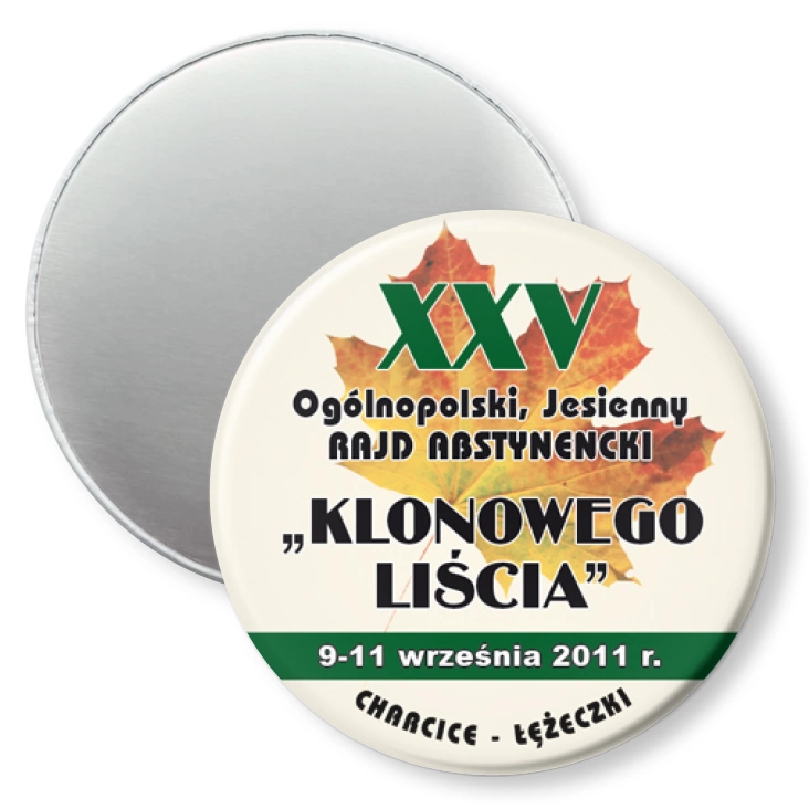 przypinka magnes XXV Ogólnopolski Rajd Abstynencki Klonowego Liścia