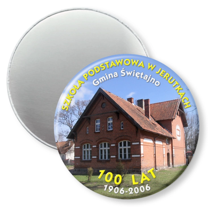 przypinka magnes 100 lat SP w Jerutkach