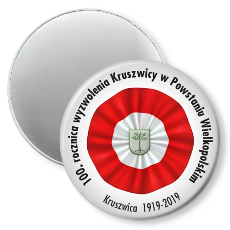 przypinka magnes 100. rocznica wyzwolenia Kruszwicy