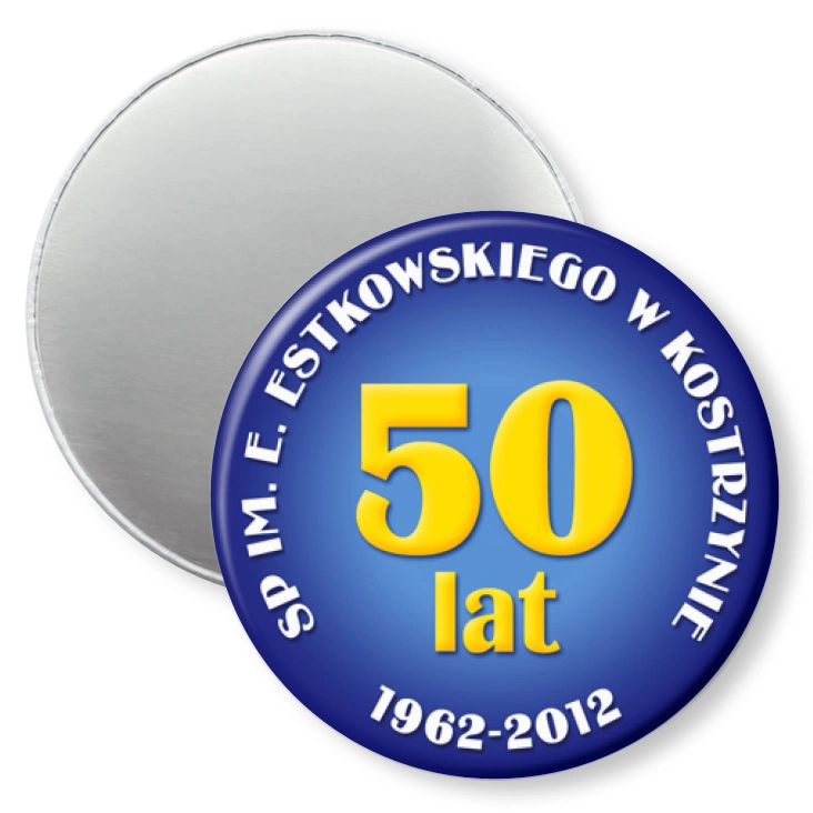 przypinka magnes 50 lat SP w Kostrzynie