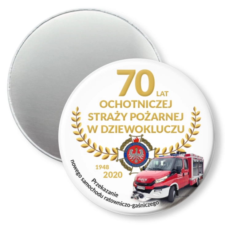 przypinka magnes 70 OSP w Dziewokluczu