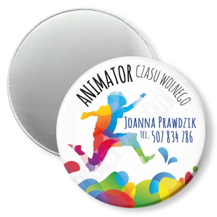 przypinka magnes Animator czasu wolnego kolory