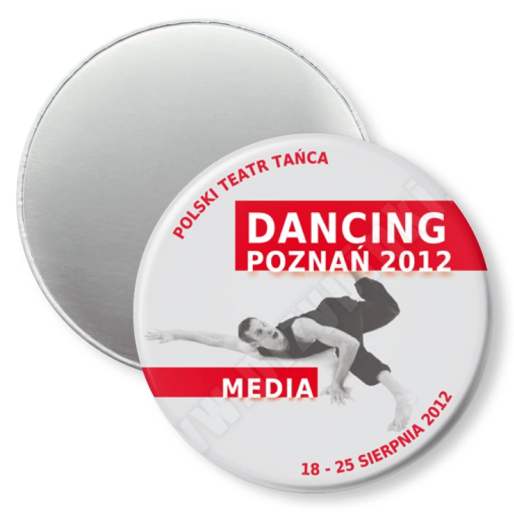 przypinka magnes Dancing Poznań 2012 - media
