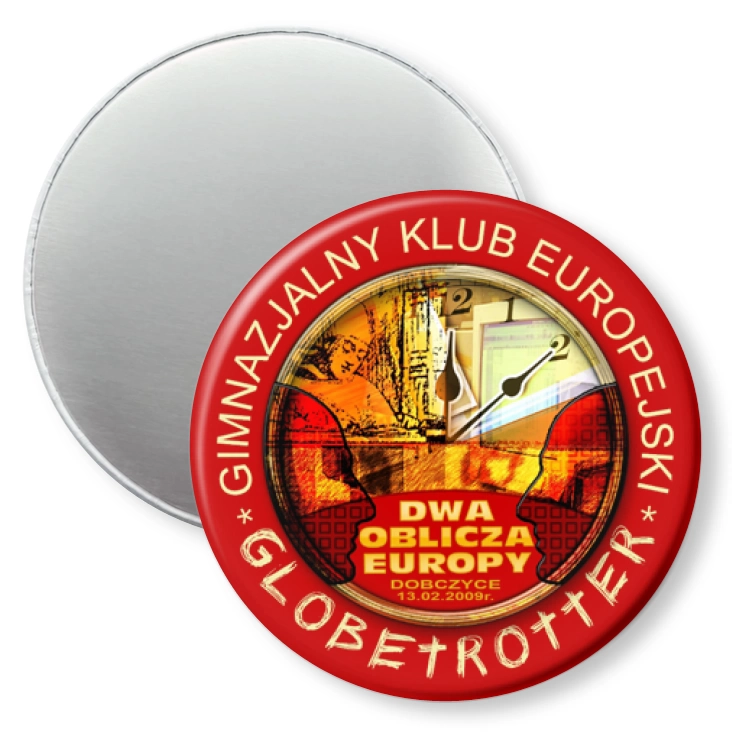 przypinka magnes Dwa oblicza Europy
