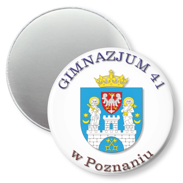 przypinka magnes Gimnazjum 41 w Poznaniu