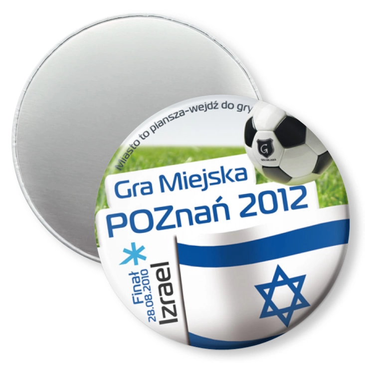 przypinka magnes Gra Miejska - Poznań 2012 - Izrael