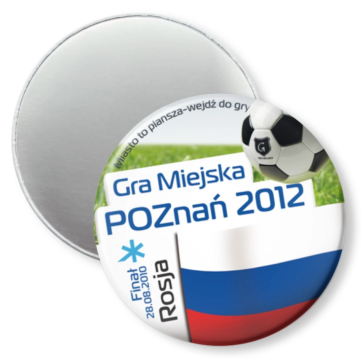 przypinka magnes Gra Miejska - Poznań 2012 - Rosja