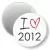 Przypinka magnes I love 2012