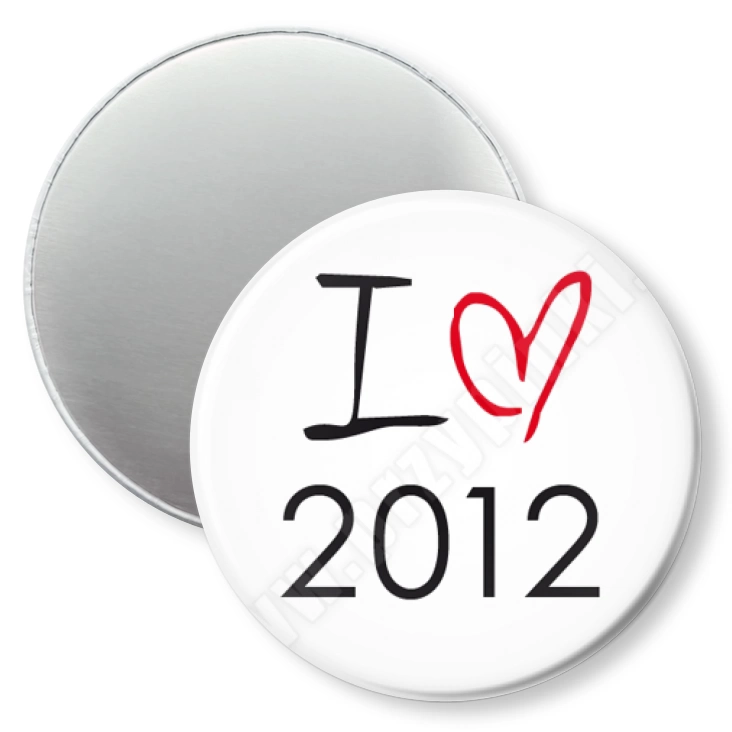 przypinka magnes I love 2012