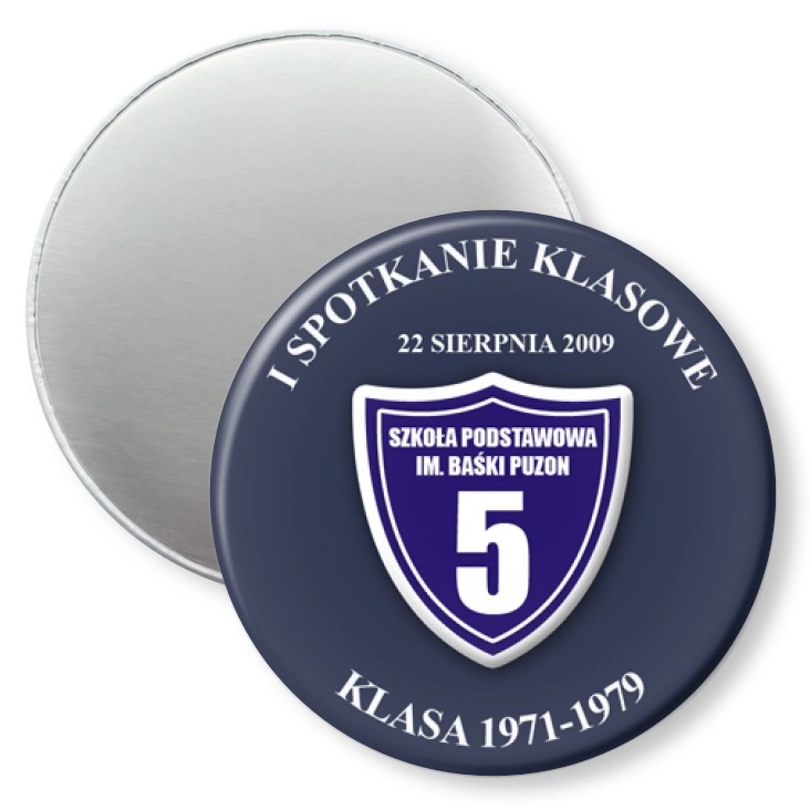 przypinka magnes I spotkanie klasowe - SP im. Baśki Puzon