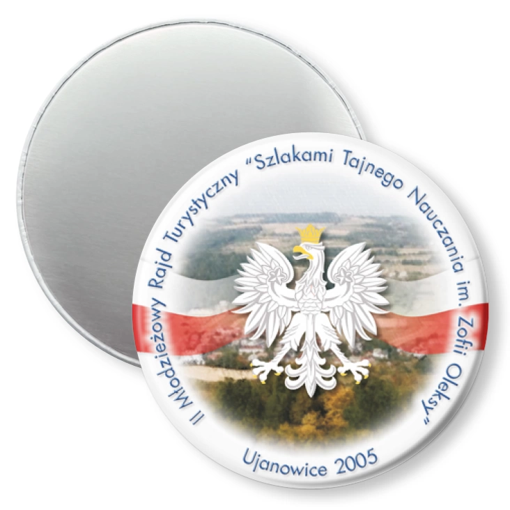 przypinka magnes II Młodzieżowy Rajd Turystyczny - Ujanowice 2005