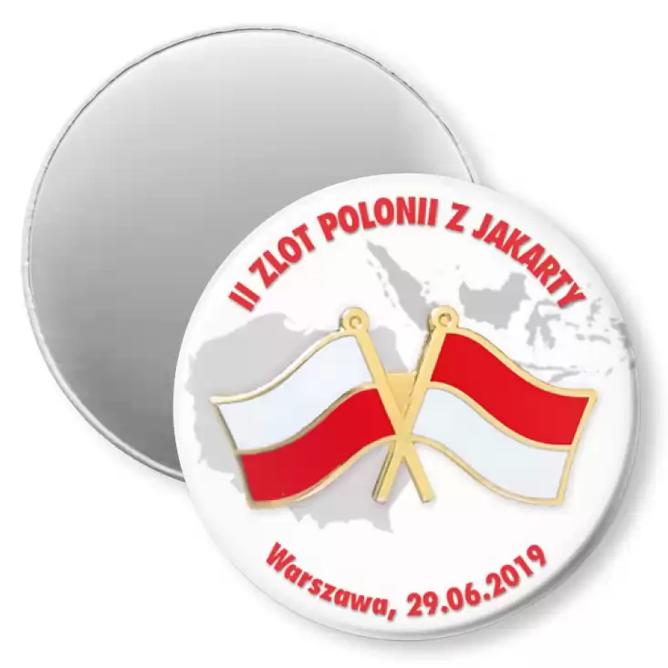 przypinka magnes II Zlot Polonii z Jakarty