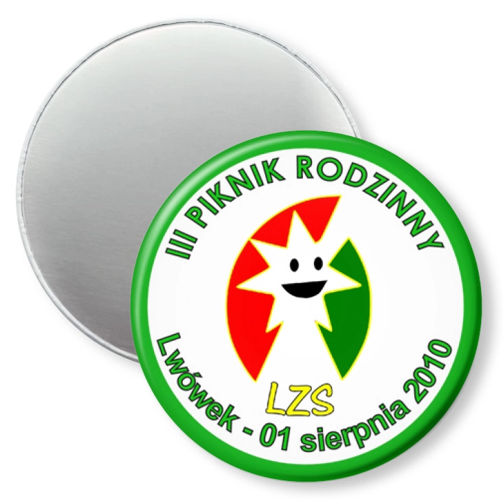 przypinka magnes III Piknik Rodzinny - Lwówek 2010