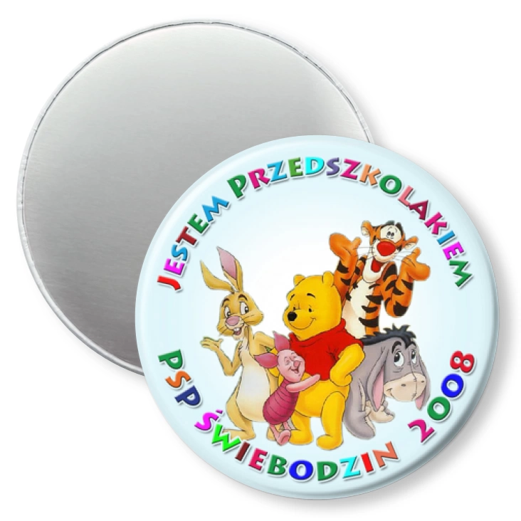 przypinka magnes Jestem Przedszkolakiem PSP Świebodzin 2008