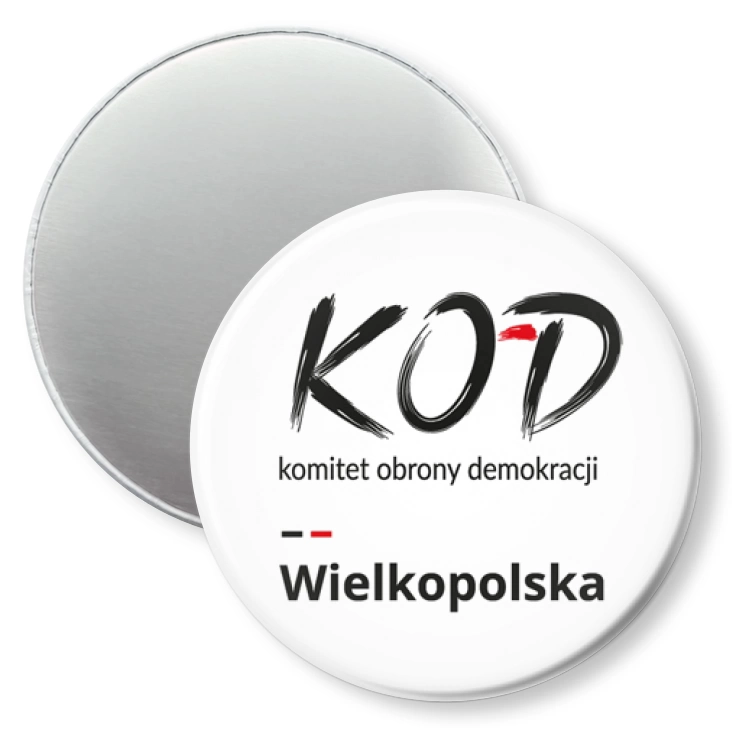 przypinka magnes Kod Wielkopolska