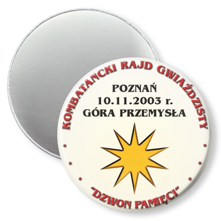 przypinka magnes Kombatancki Rajd Gwiaździsty