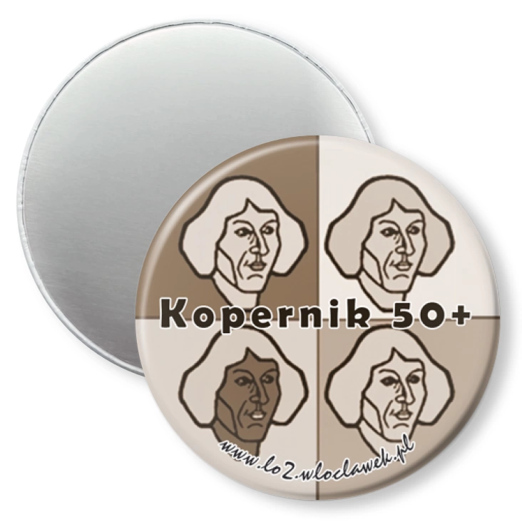 przypinka magnes Kopernik 50+