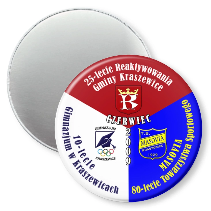 przypinka magnes Kraszewice Jubileusz