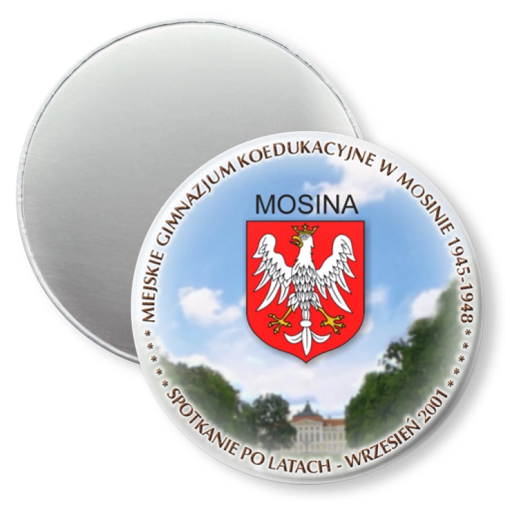 przypinka magnes Miejskie Gimnazjum Koedukacyjne w Mosinie