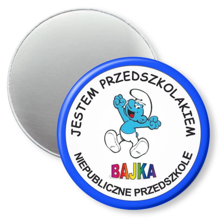przypinka magnes Przedszkole Bajka - Smerf