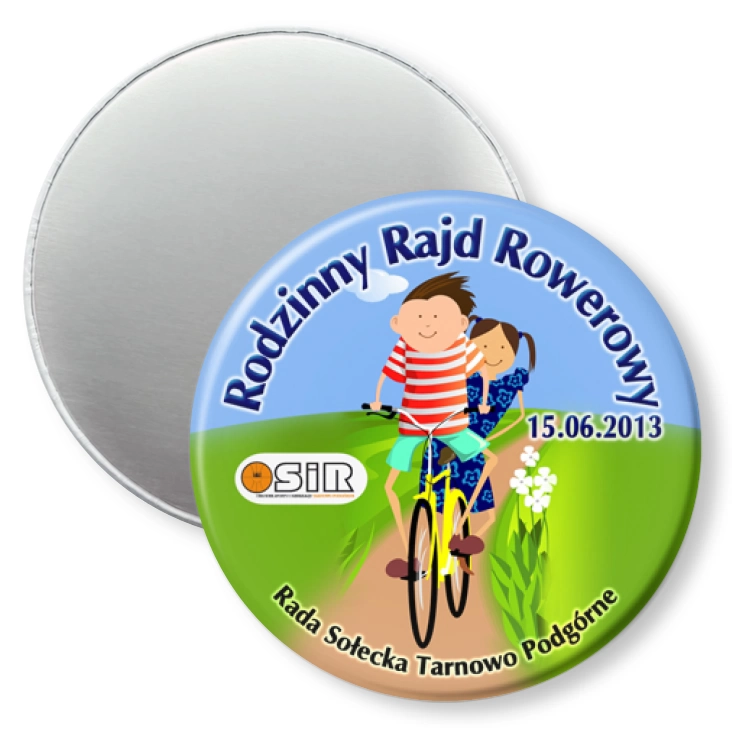 przypinka magnes Rodzinny Rajd Rowerowy 2013