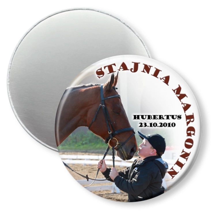 przypinka magnes Stajnia Margonin - Hubertus 2010