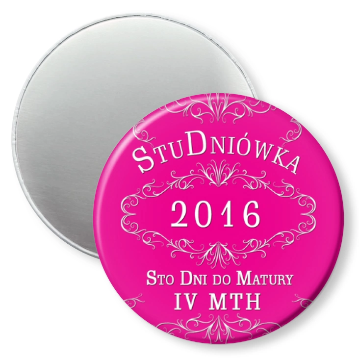 przypinka magnes Sto dni do Matury - IV MTH