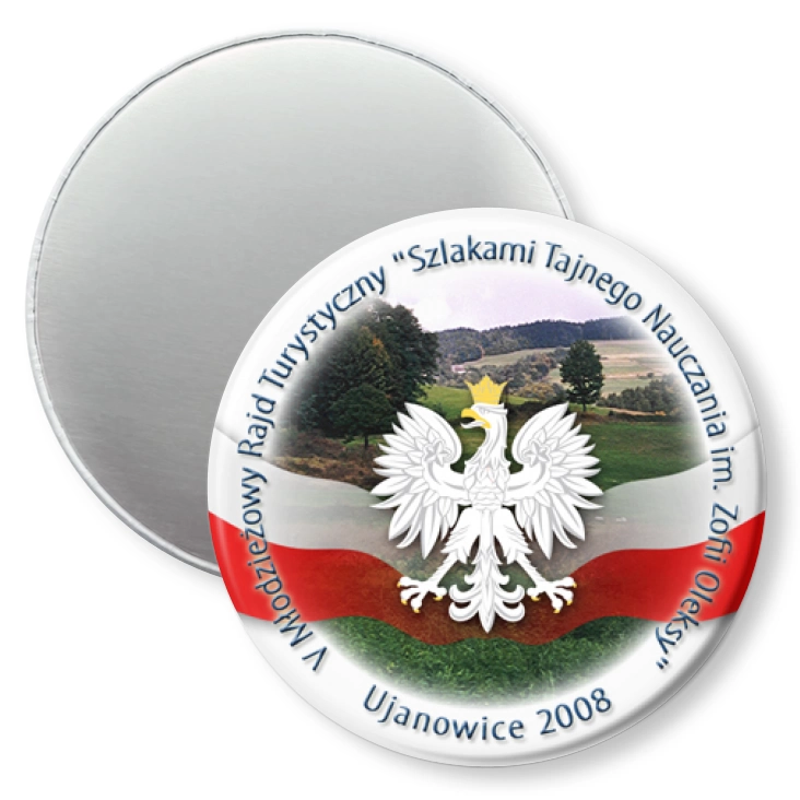 przypinka magnes Szlakami Tajnego Nauczania im. Zofii Oleksy