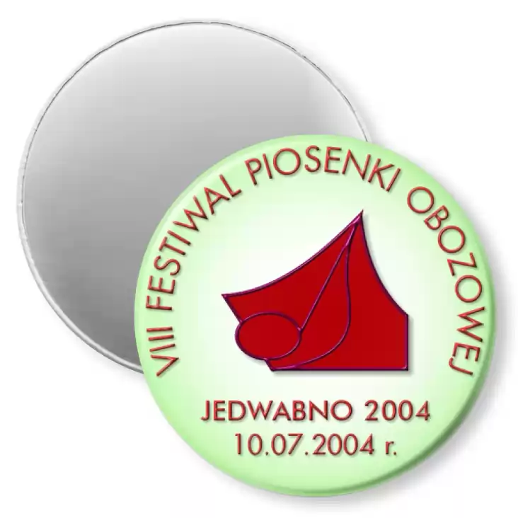 przypinka magnes VIII Festiwal Piosenki Obozowej - Jedwabno 2004