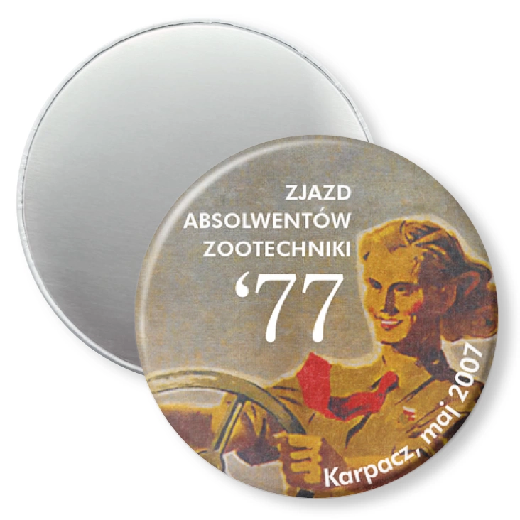 przypinka magnes Zjazd Absolwentów Zootechniki `77