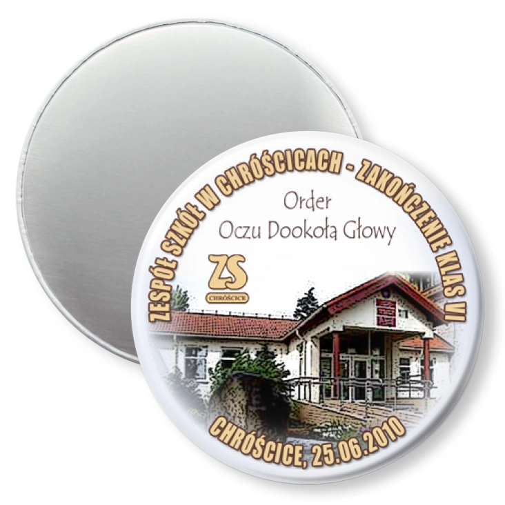przypinka magnes ZS w Chróścicach - zakończenie roku 2010
