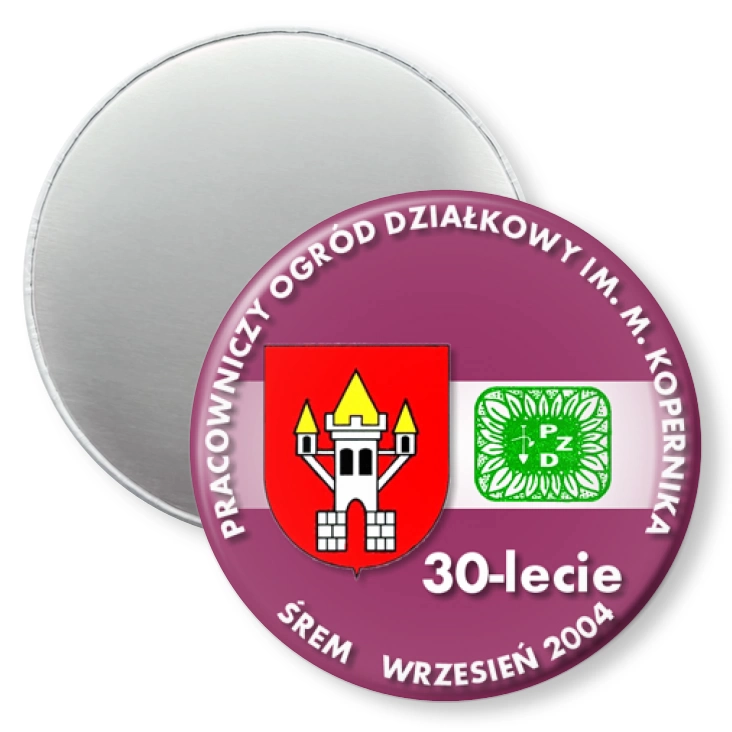 przypinka magnes 30-lecie POD w Śremie