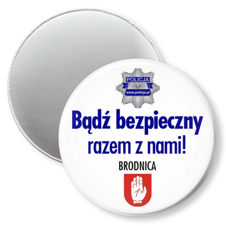 przypinka magnes Bądź bezpieczny