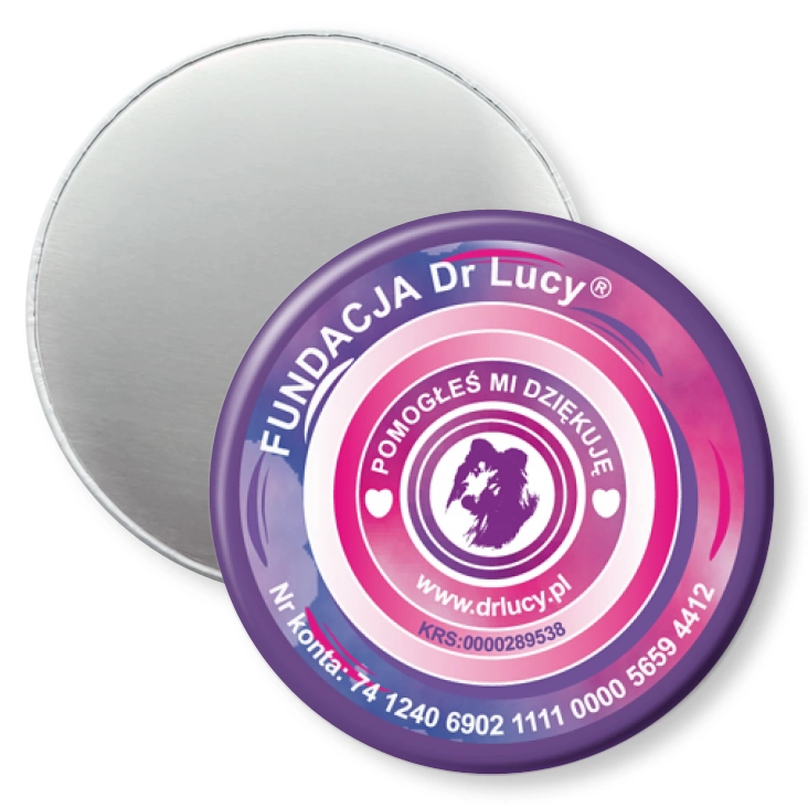 przypinka magnes Fundacja Dr Lucy