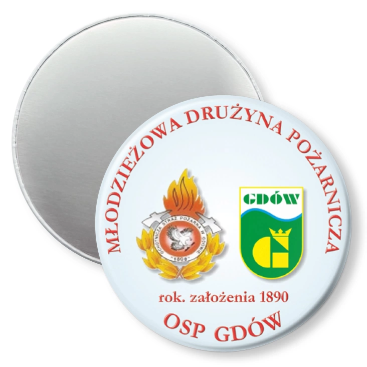 przypinka magnes Gdów - Młodzieżowa Drużyna Pożarnicza