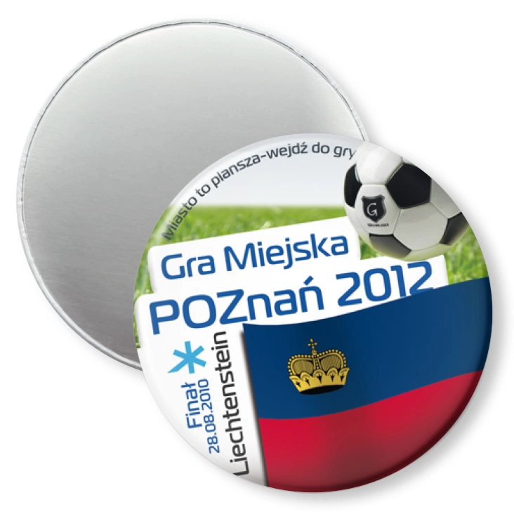 przypinka magnes Gra Miejska - Poznań 2012 - Lichtenstein