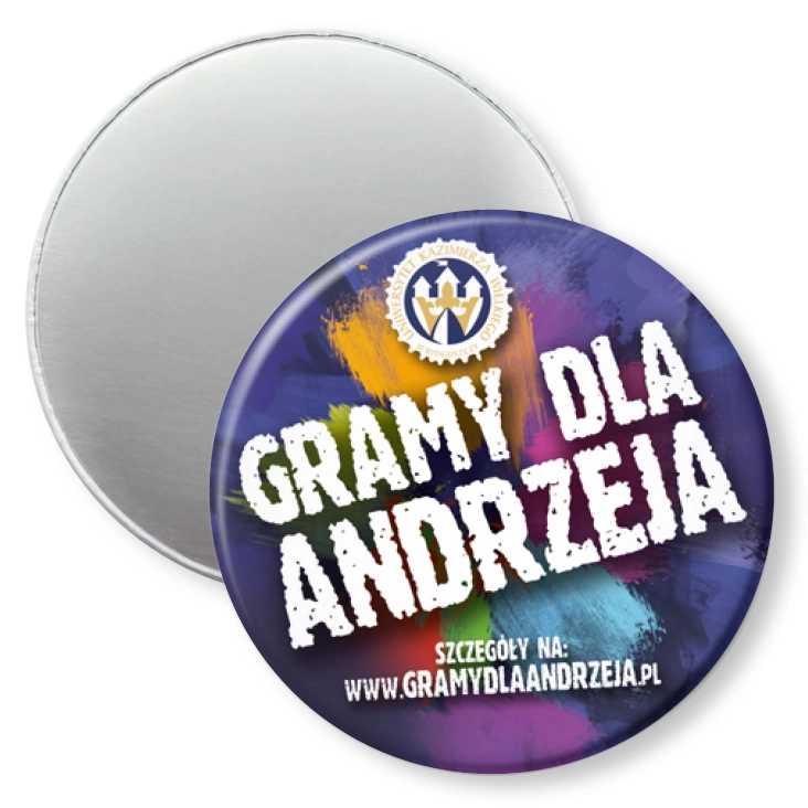 przypinka magnes Gramy dla Andrzeja