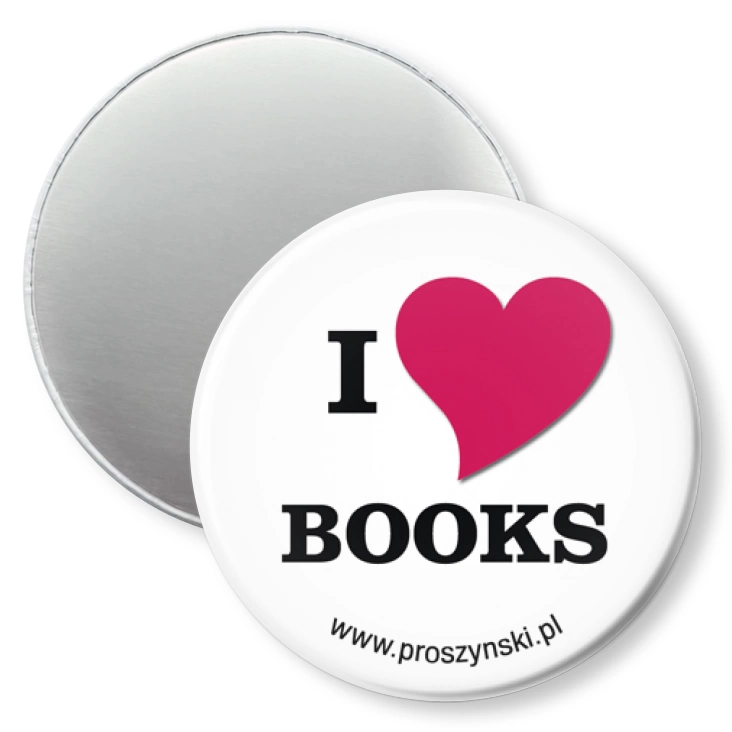 przypinka magnes I love books